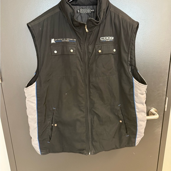 COOGI XXL Y2K Men's Black and Gray Quilted Vest - Picture 12 of 14